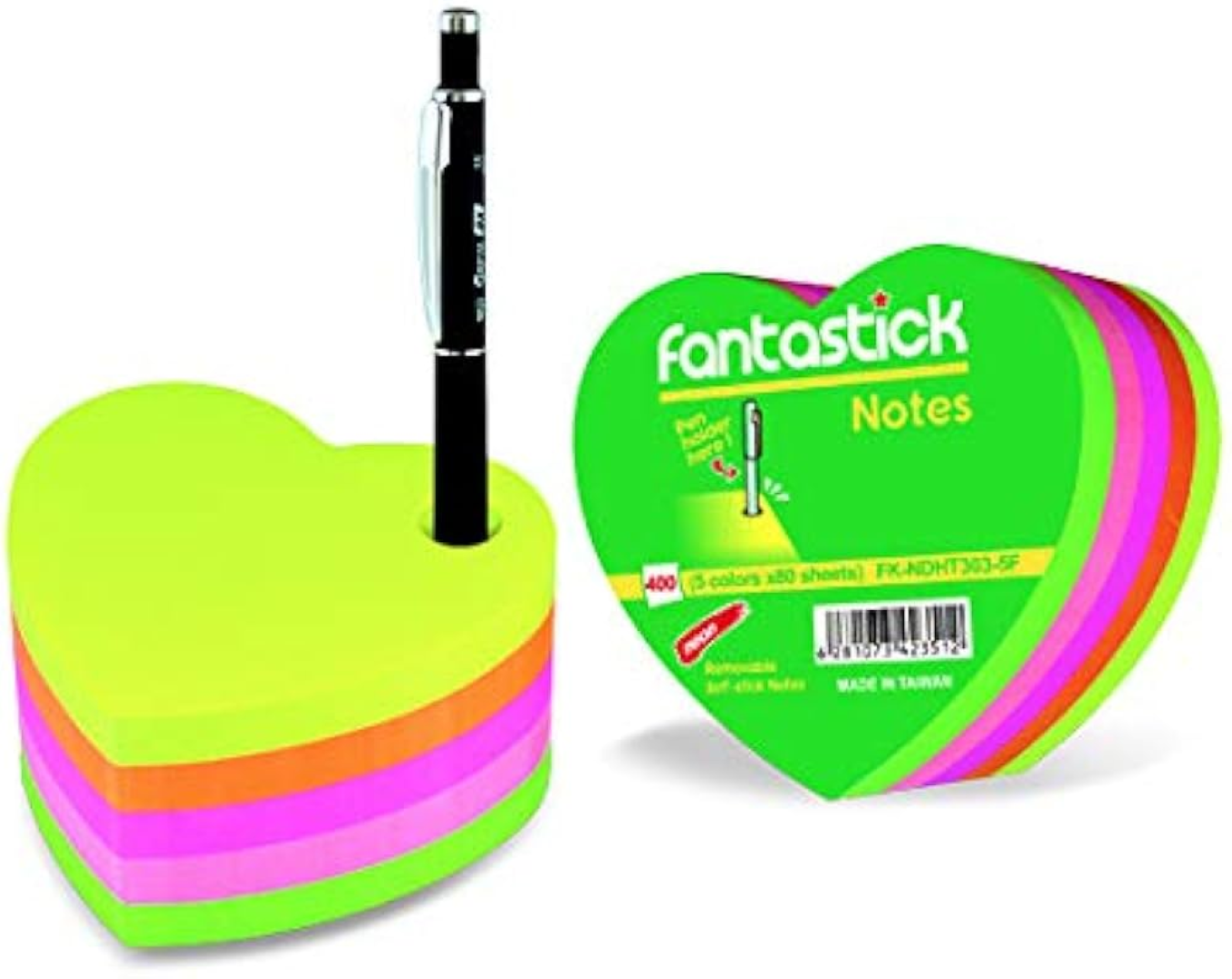 Fantastick Stick Notes Fluor. 5col. Apple FK-N21277-05F